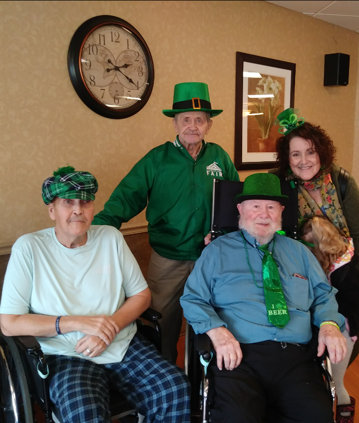 residents dressed up for st. patrick's day
