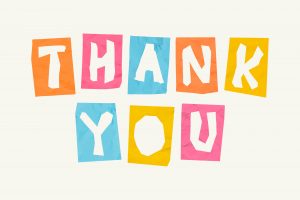 THANK YOU word paper cut vector typography font